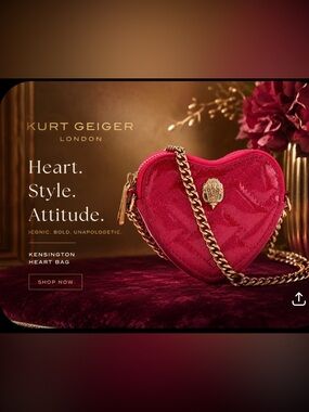 Kurt Geiger Heart-Shaped Crossbody Bag